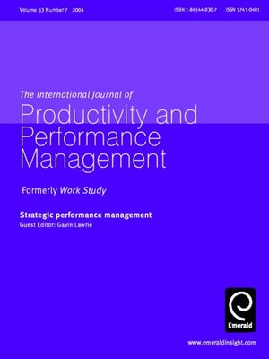 cover image of International Journal of Productivity and Performance Management, Volume 53, Issue 7